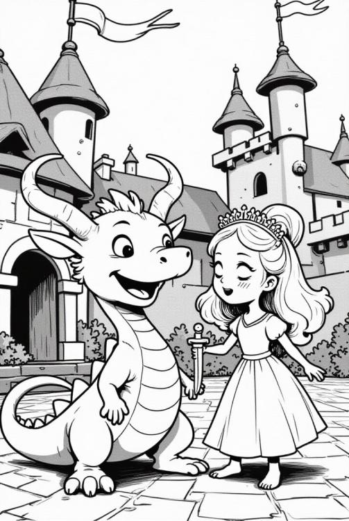 dragon with princess