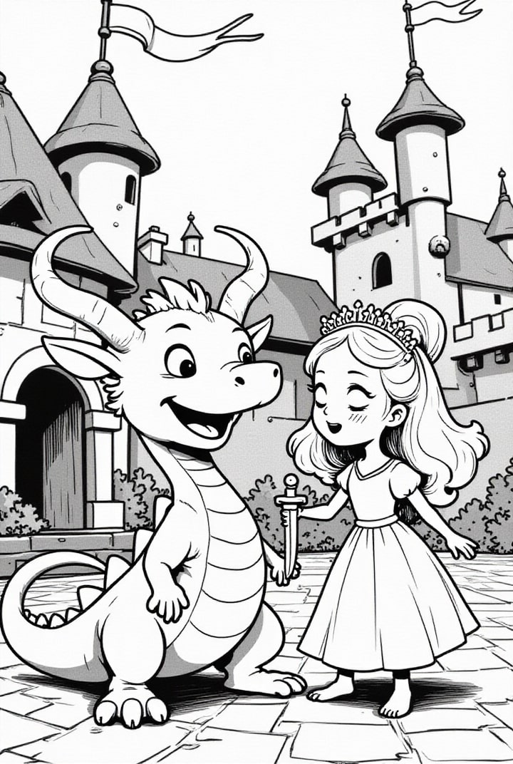 dragon with princess