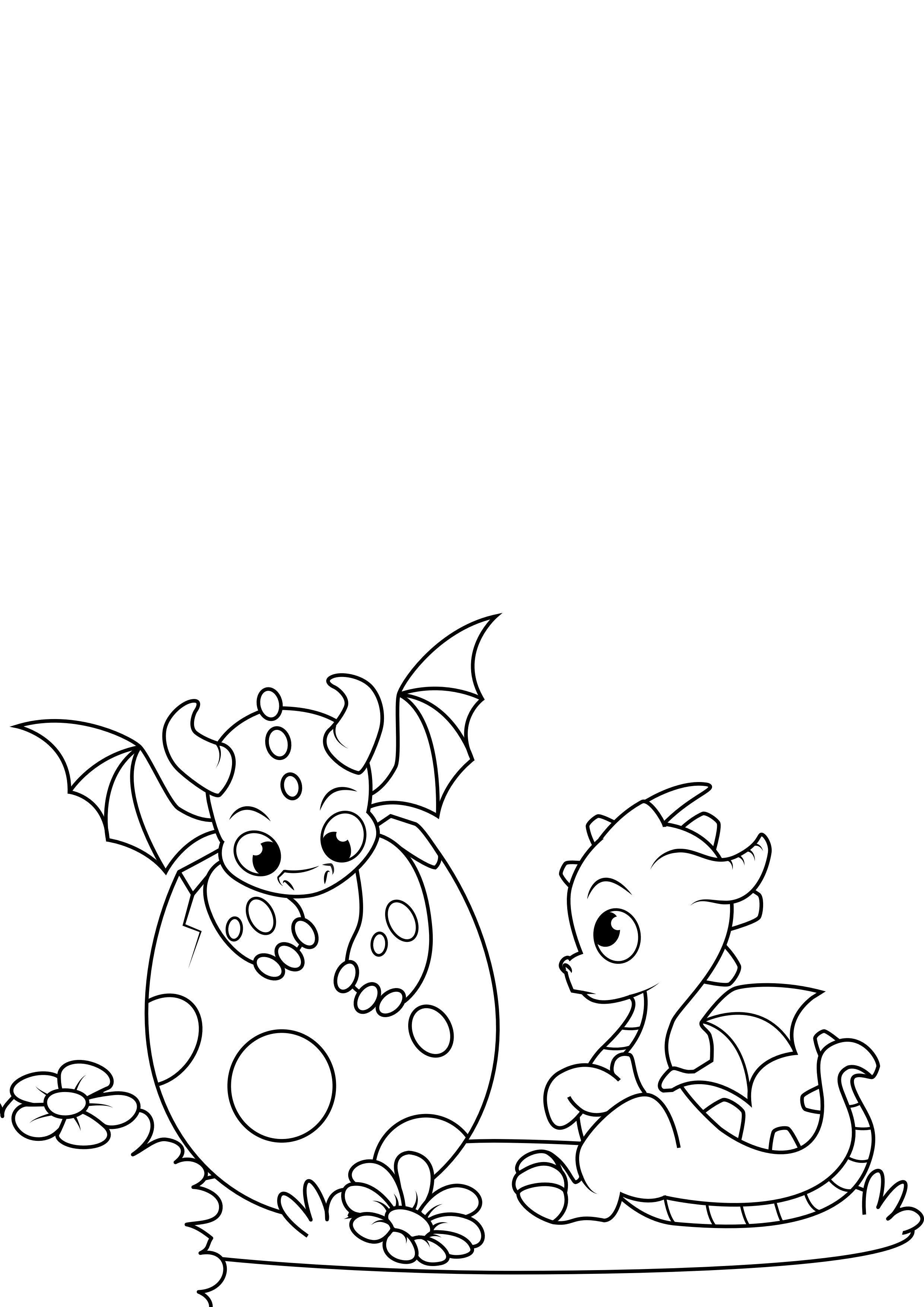 Coloring page dragons from egg