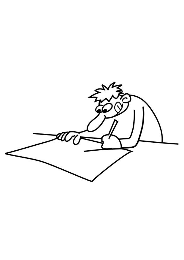 Coloring page draughtsman