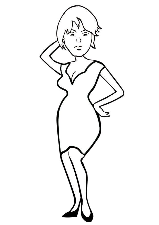 Coloring page dress