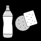 Coloring pages drink and biscuit