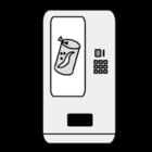 Coloring page drinks machine