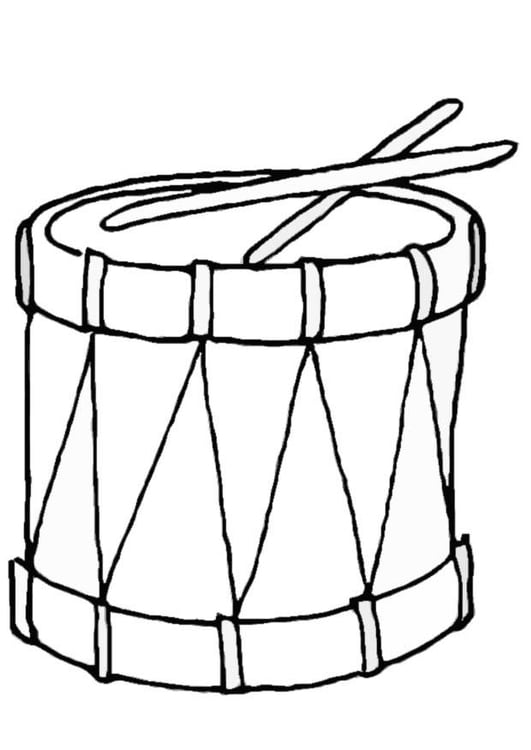 Coloring page drum