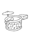Coloring page drum set