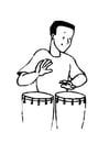 Coloring pages drummer