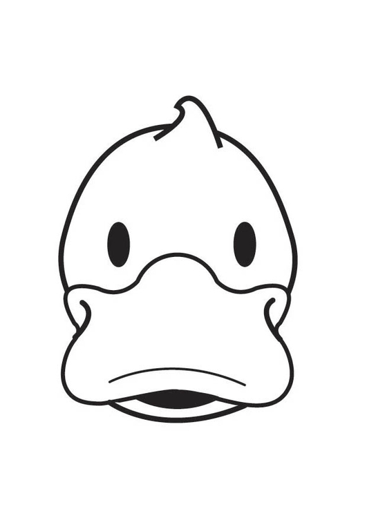 Coloring page Duck Head