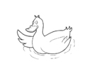 Coloring page duck