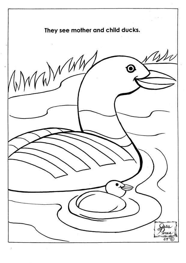 Coloring page ducks