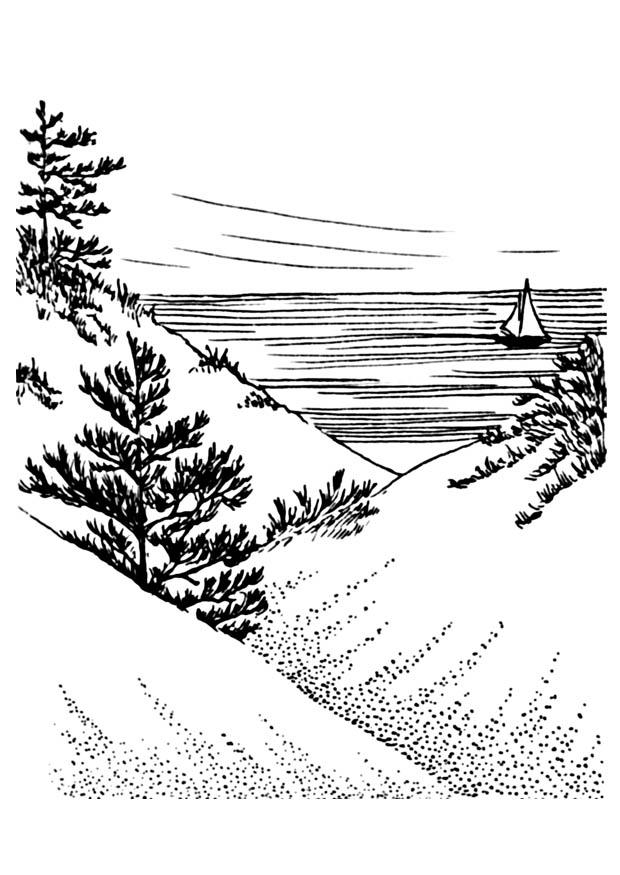 Coloring page dunes