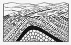 Coloring page earth layers - anticline