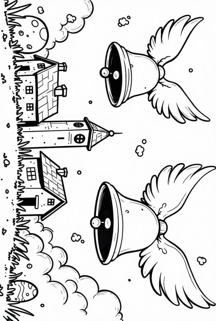 Easter bells fly above the village