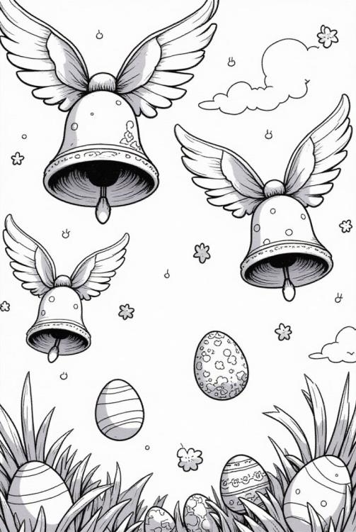 easter bells scatter eggs