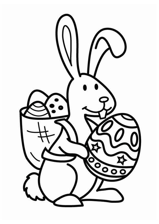 Coloring page Easter bunny