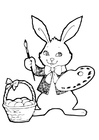 Coloring page Easter bunny