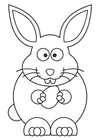 Coloring page Easter bunny