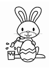 Coloring page Easter bunny