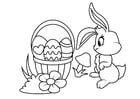 Easter bunny with Easter basket