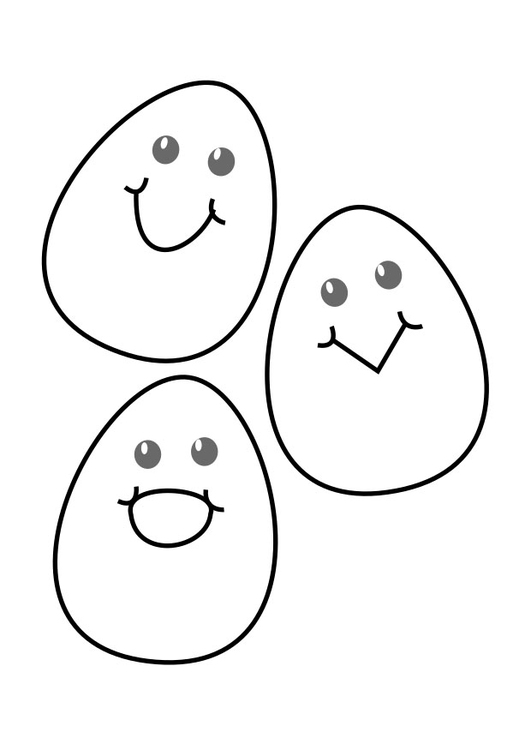 Coloring page Easter eggs