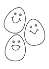 Coloring page Easter eggs