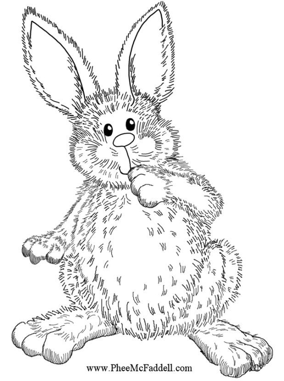 Coloring page Easter Rabbit