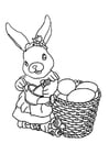 Coloring pages Easter Rabbit