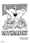 Coloring page eat healthy