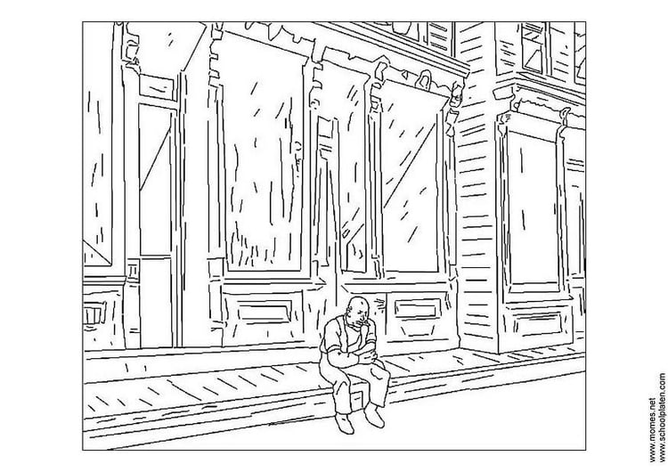 Coloring page Edward Hopper