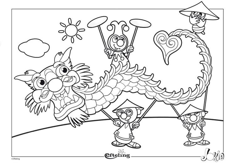 Coloring page Efteling - China