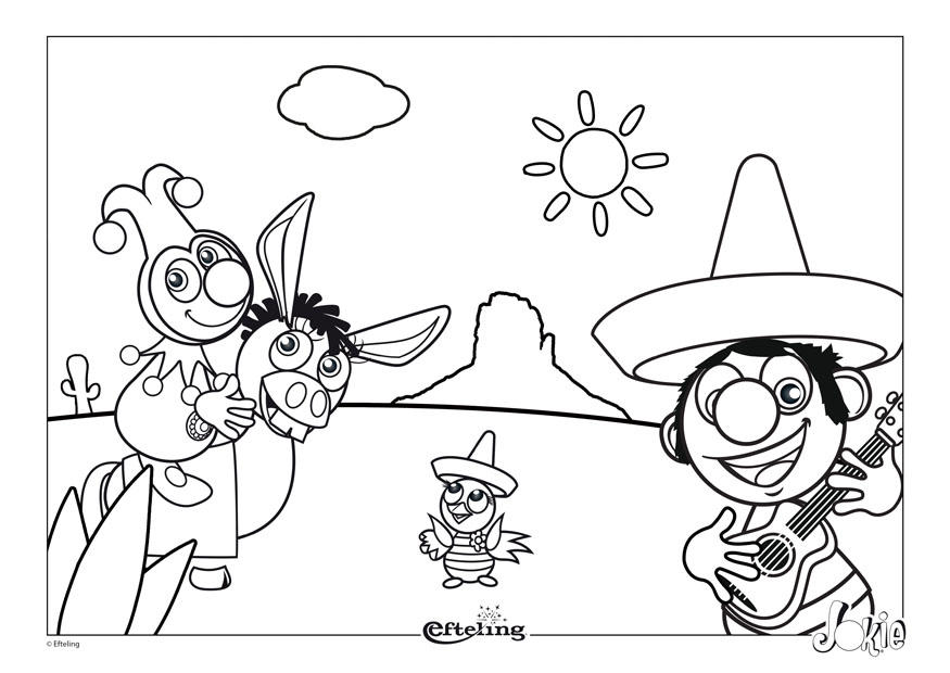 Coloring page Efteling - Mexico