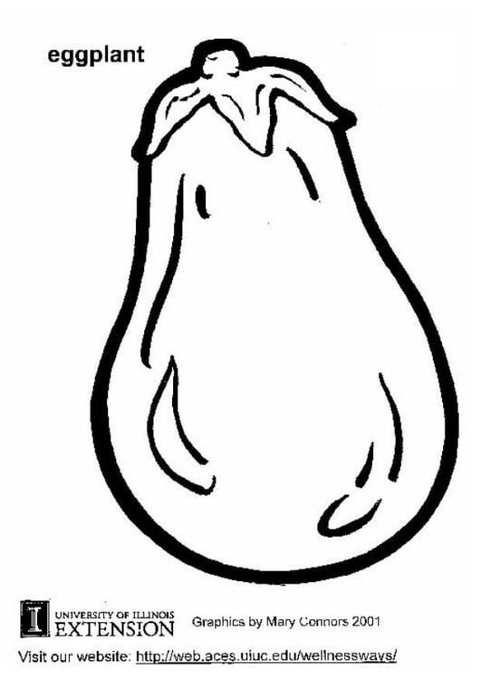 Coloring page eggplant