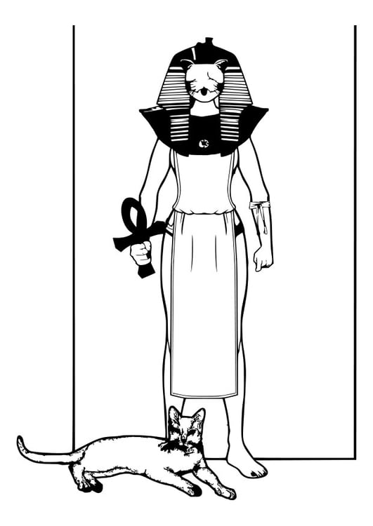Coloring page Egyptian god