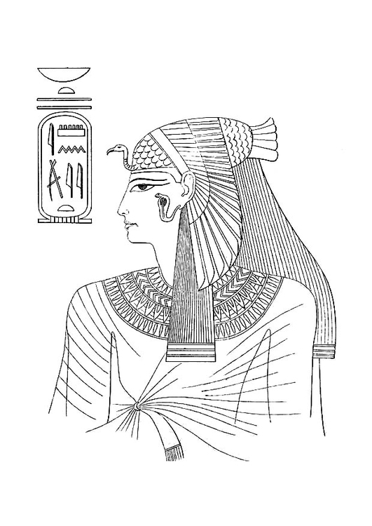 Coloring page Egyptian woman
