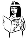 Coloring pages Egyptian woman