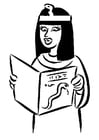 Coloring page Egyptian woman