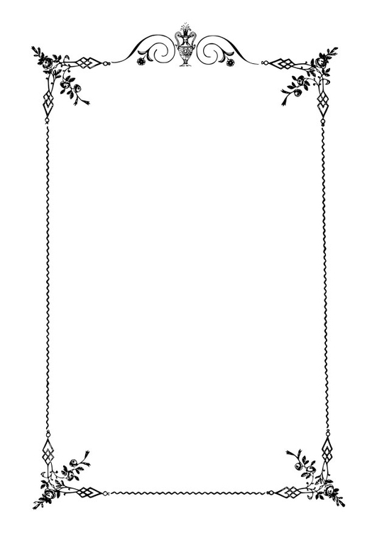 Coloring page elegant frame