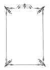 Coloring pages elegant frame