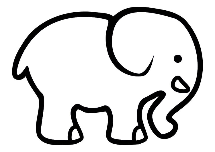 Coloring page elephant