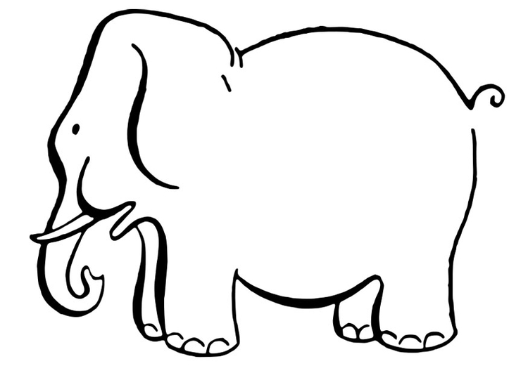 Coloring page elephant