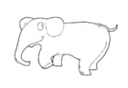 Coloring page elephant