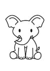 Coloring page Elephant