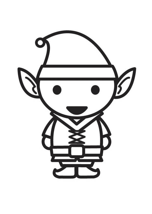 Coloring Page Elf - free printable coloring pages - Img 22353