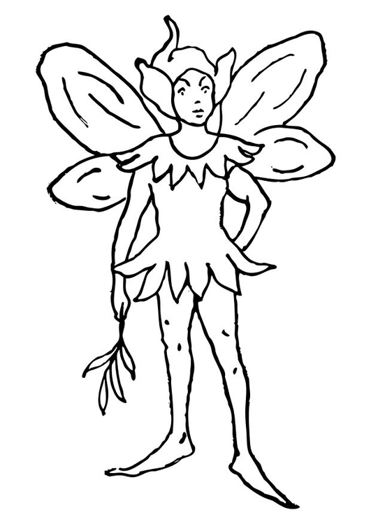 Coloring Page elf - free printable coloring pages - Img 10193