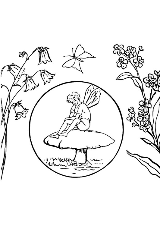 Coloring page elf