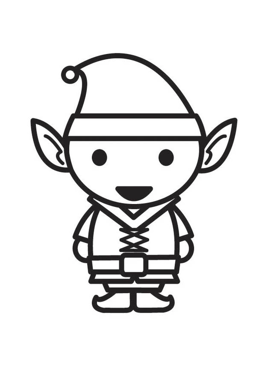 Coloring Page Elf - free printable coloring pages - Img 18293