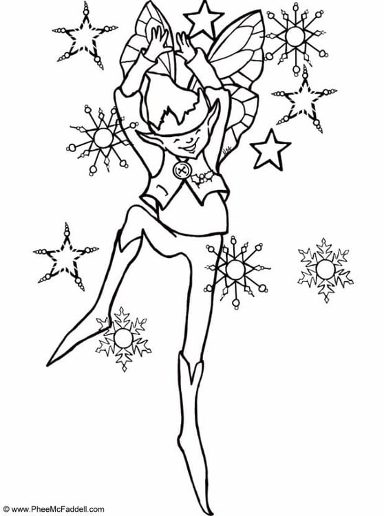 Coloring Page elf - Free printables - Img 6903