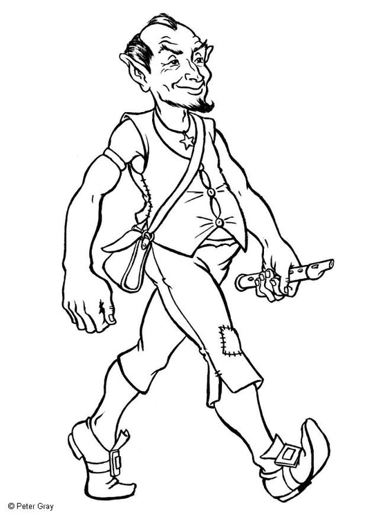 Coloring page elf