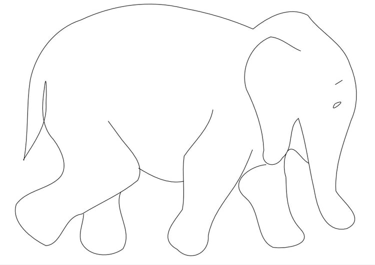 Coloring page eliphant