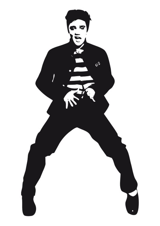 Coloring page Elvis Presley