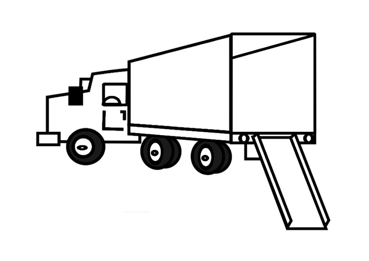 Coloring page empty removal van